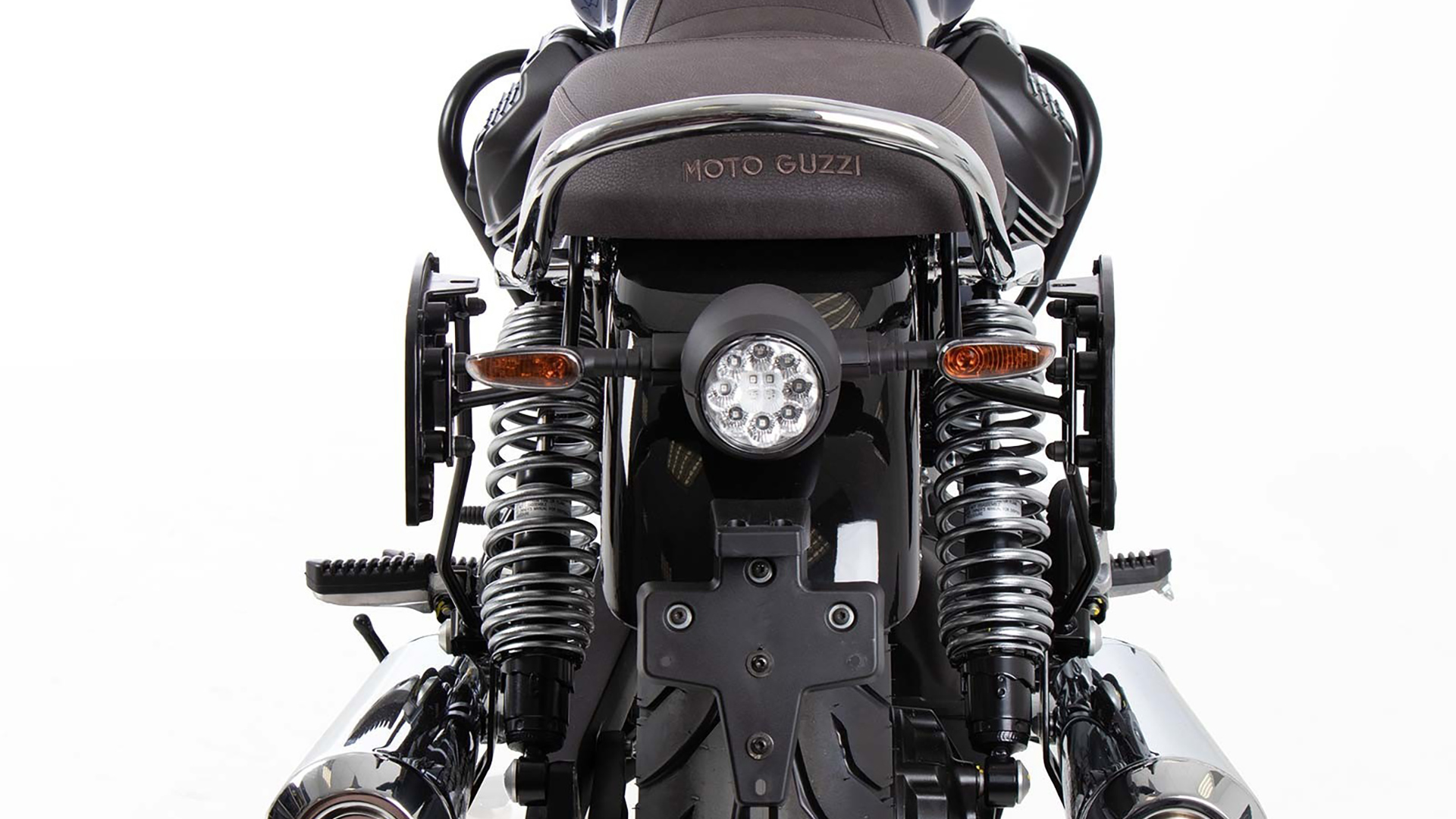 Soporte lateral C-Bow negro para Moto Guzzi V7 850 Special/Stone/Centenario (21-24) Hepco & Becker