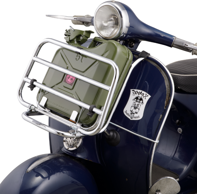 Portaequipajes delantero para Vespa PX 80-200cc, plegable, negro