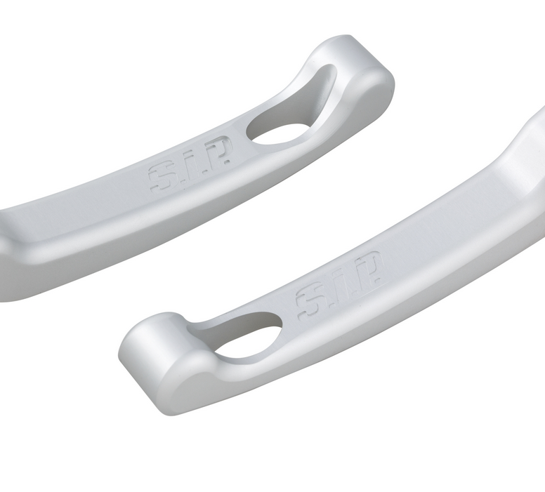 Juego de manetas de freno deportivas Shorty para Vespa LX /LXV /S /Primavera /Sprint 50-150ccm, plata mate