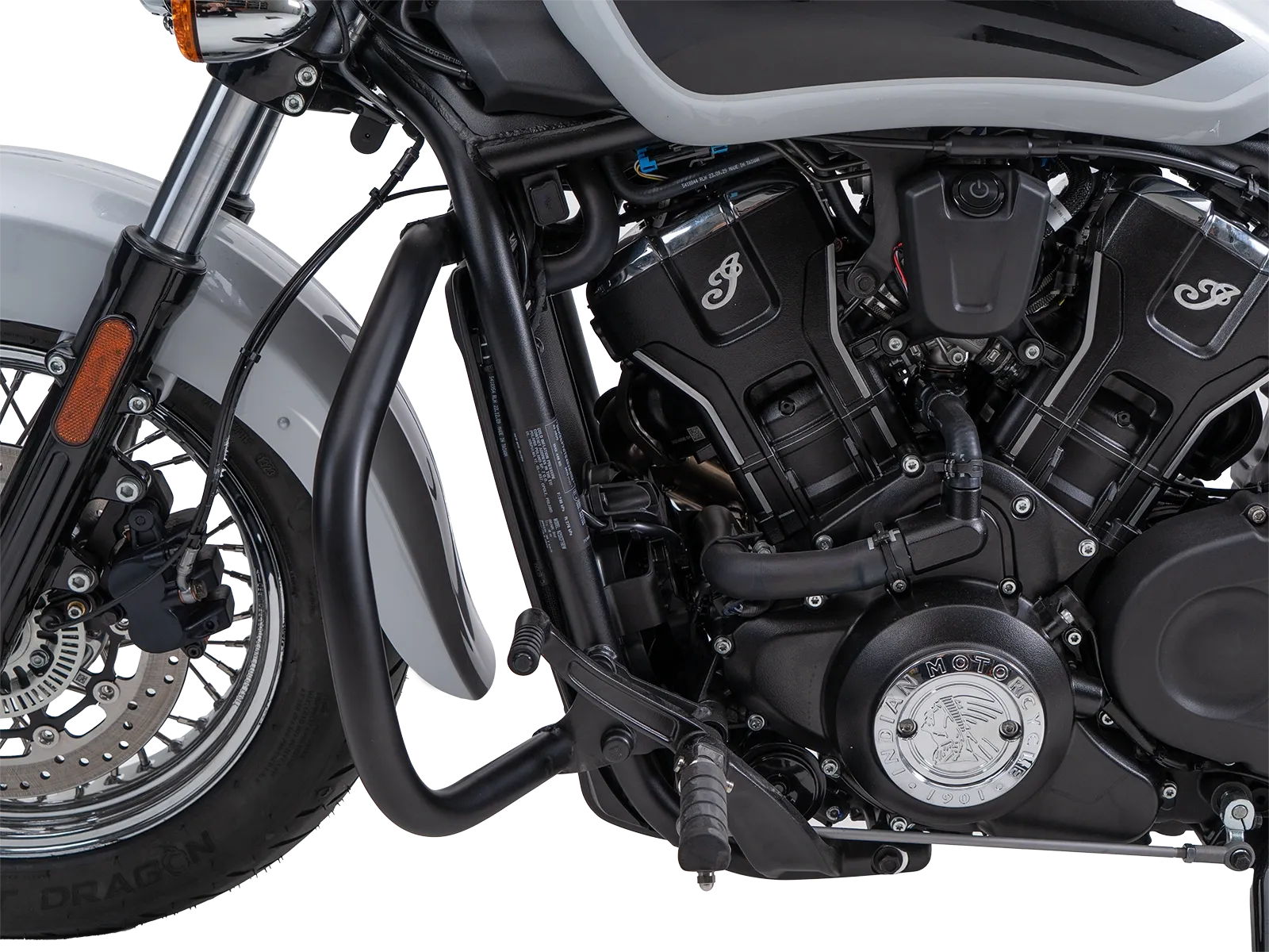 Protector de motor negro para Indian Scout Classic 1250 (25-) Hepco & Becker