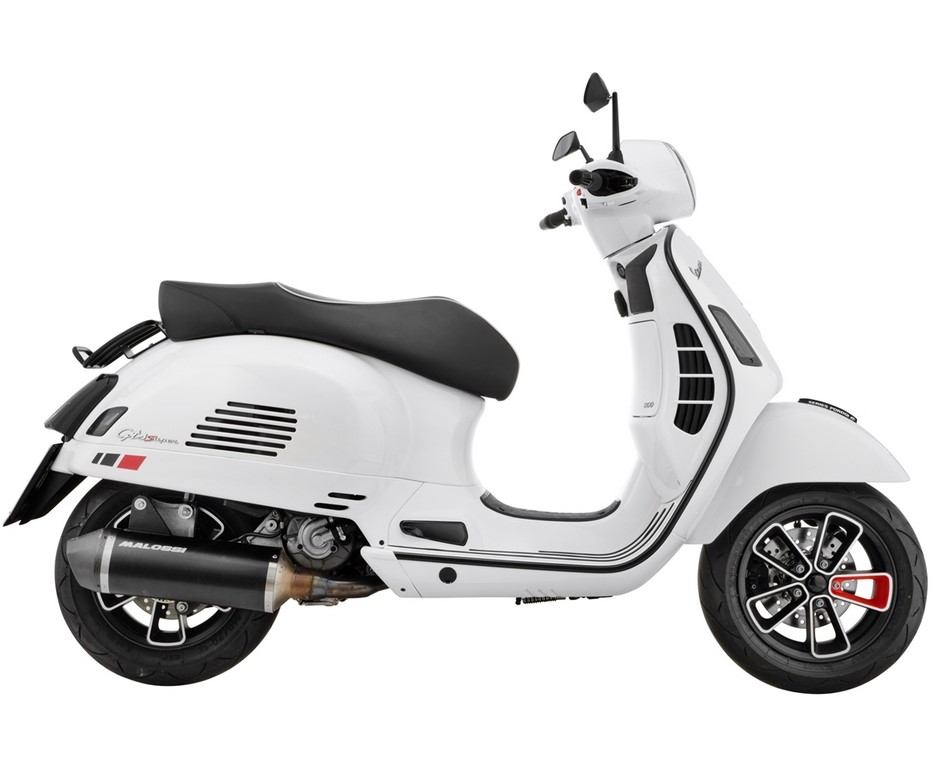 Llanta delantera/trasera 12" para Vespa GTS/GTS Super/GTV/GT 60/GT/GT L 125-300ccm, negro mate/rojo