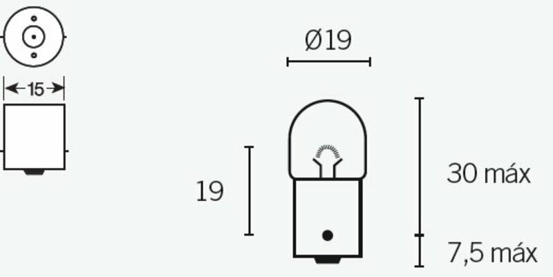 Bombillas Tecnium R5 12V 5W - x10