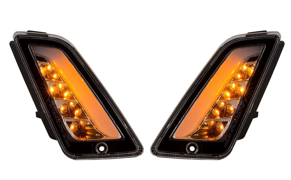 Kit de indicador delantero izquierdo/derecho para Vespa GTS/GTS Super/GTV 125-300cc ('14-), transparente