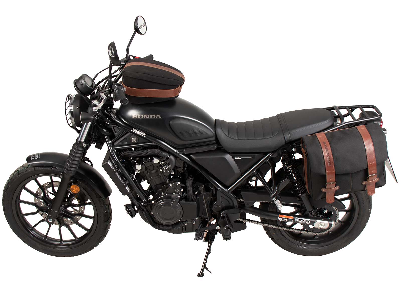 Soporte lateral C-Bow izquierdo negro para Honda CL 500 Scrambler (23-) Hepco & Becker