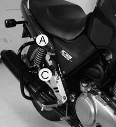 Barra de protección trasera negra para Honda CB 500 /S (93-97) Hepco & Becker