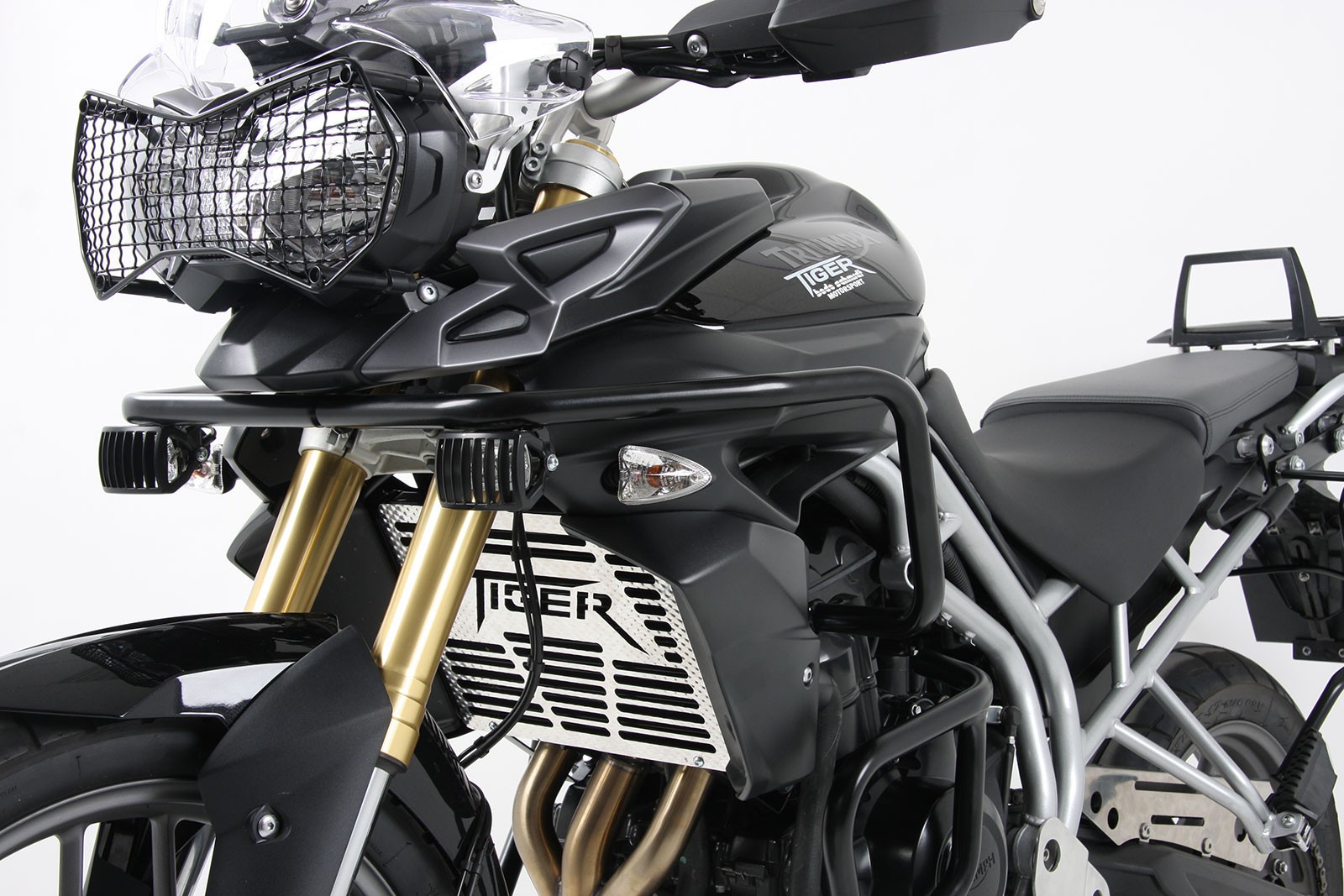 Protector de depósito negro para Triumph Tiger 800/XC (2010-2014)