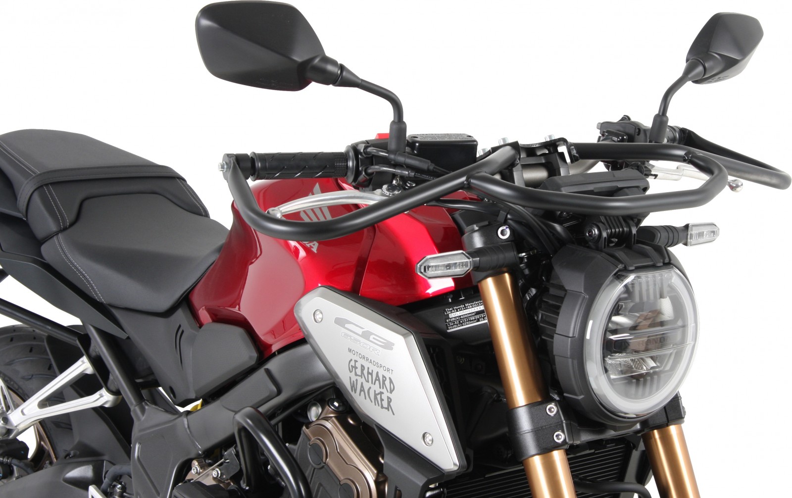 Barra protectora delantera negra para Honda CB 650 R (19-20) Hepco & Becker