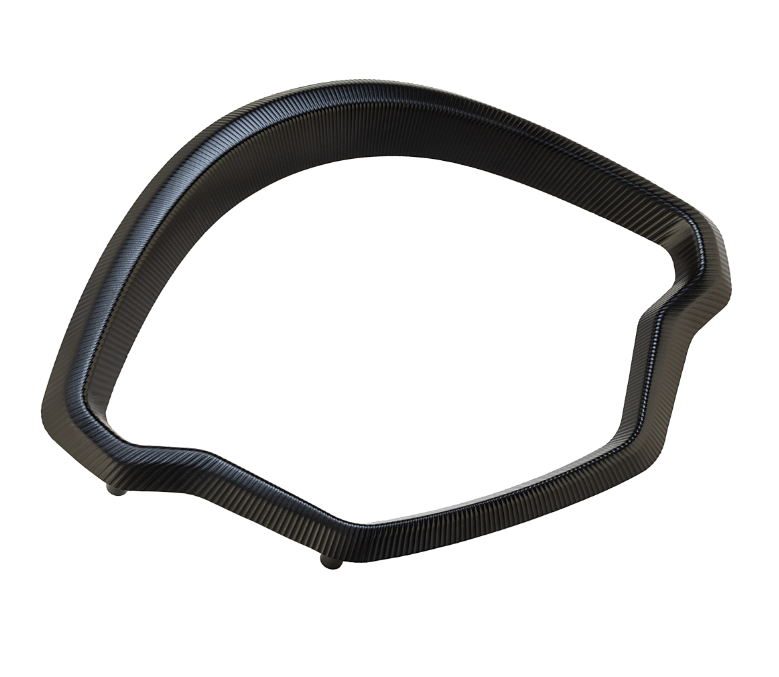 Anillo decorativo velocímetro para Vespa GTS/GTS Super 125/300cc (`22-), aluminio, anodizado negro