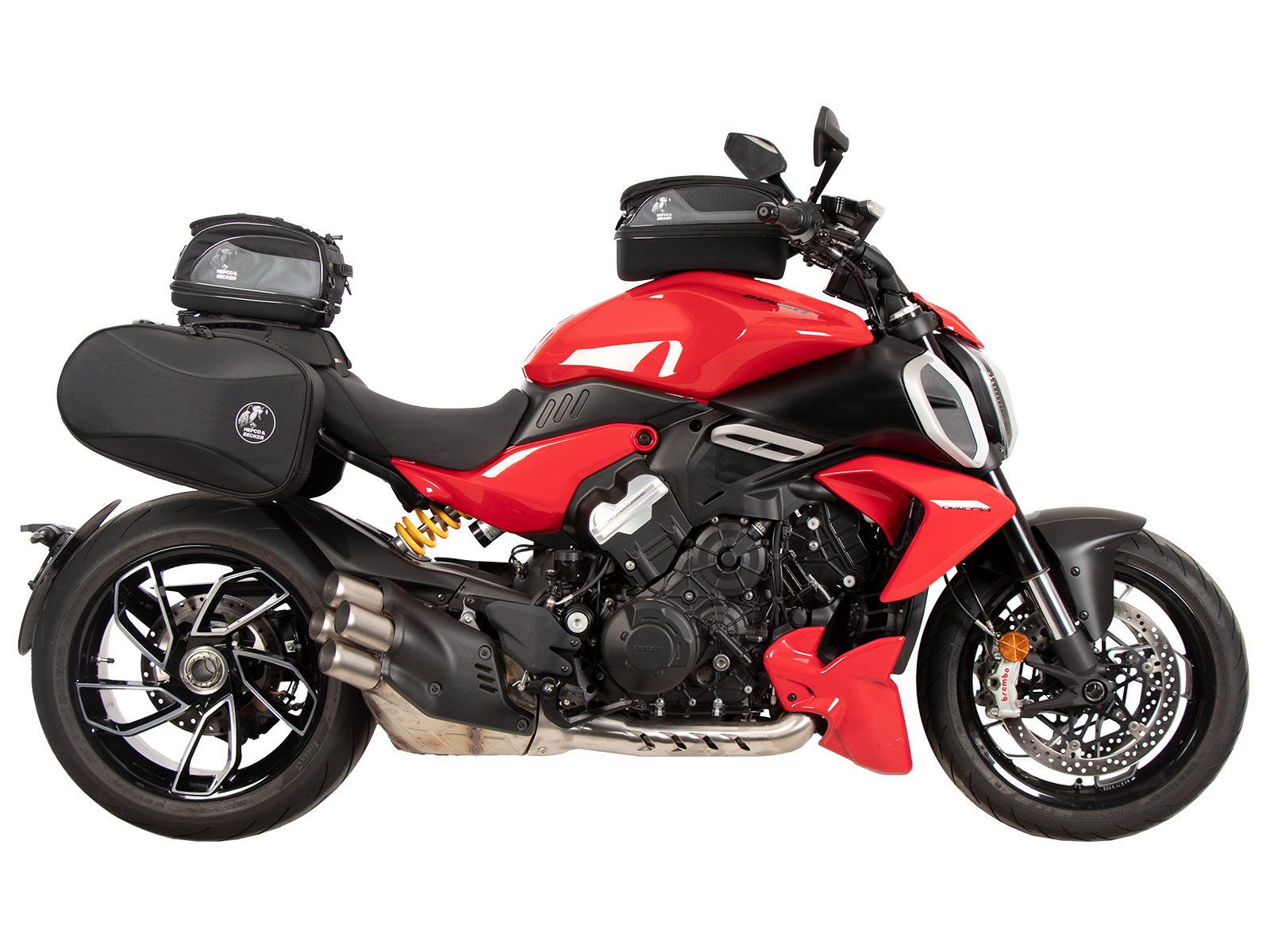 Anillo básico del depósito incl. unidad de cierre de la bolsa del depósito para Ducati Diavel V4 (23-) Hepco & Becker
