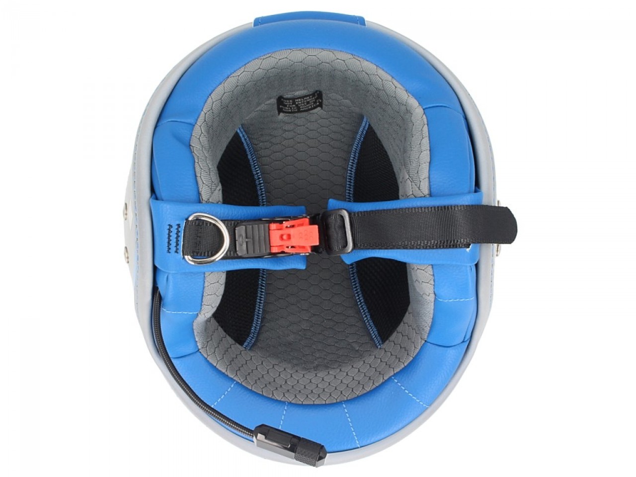 Casco jet Vespa Elettrica Tech blu (Bluetooth) plata