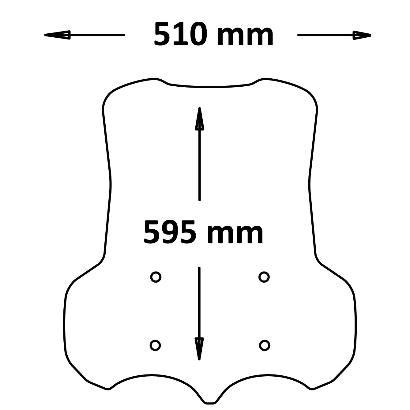 Parabrisas - altura 595 mm para Moto Guzzi V 85 TT (19-23)
