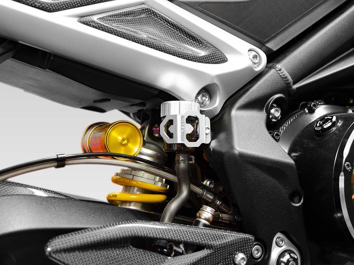 Protección para el depósito del líquido de frenos trasero para Moto Guzzi V100 Mandello S /Stelvio 1000