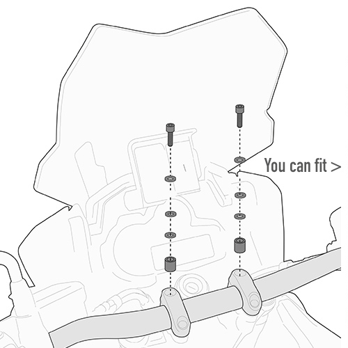 Kit de montaje para Smart Bar S900A / Smart Mount S901A para modelos Honda Givi