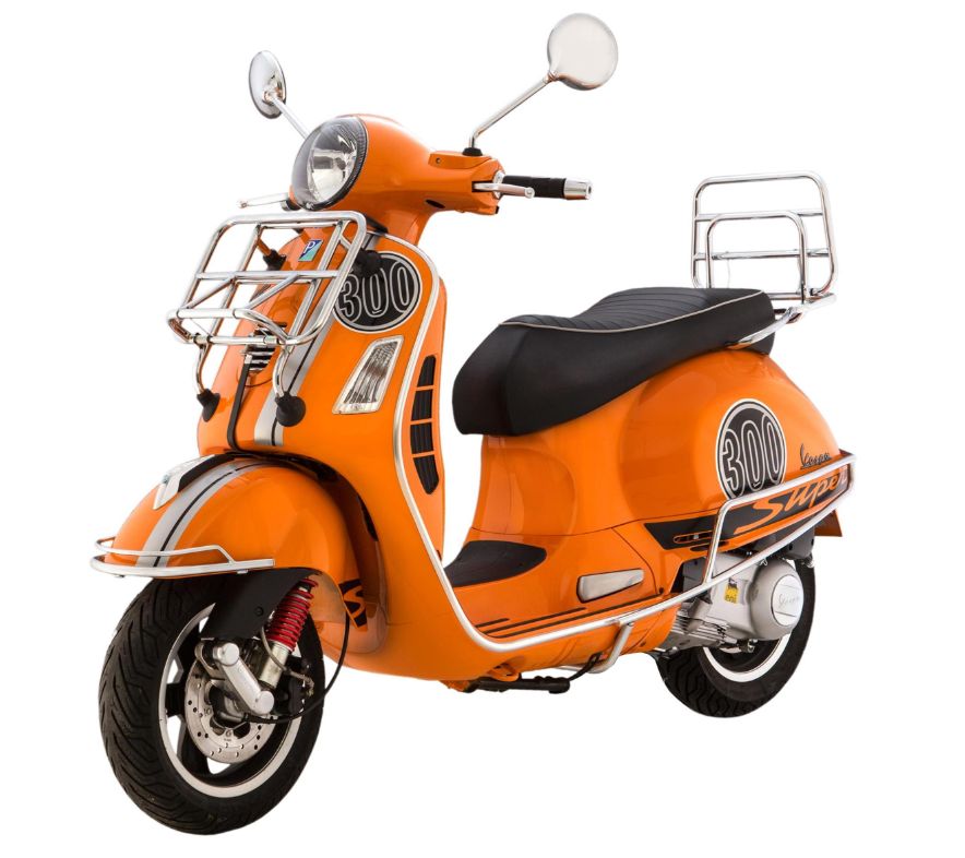 Portaequipajes delantero para Vespa GTS/GTS Super/GTV/GT 60/GT/GT L 125-300cc, plegable, cromado