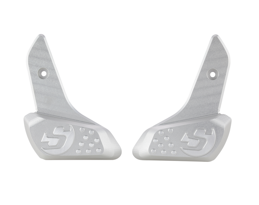 Estriberas derecha e izquierda para Vespa Primavera /Sprint 50-150ccm 2T/4T AC, plata mate