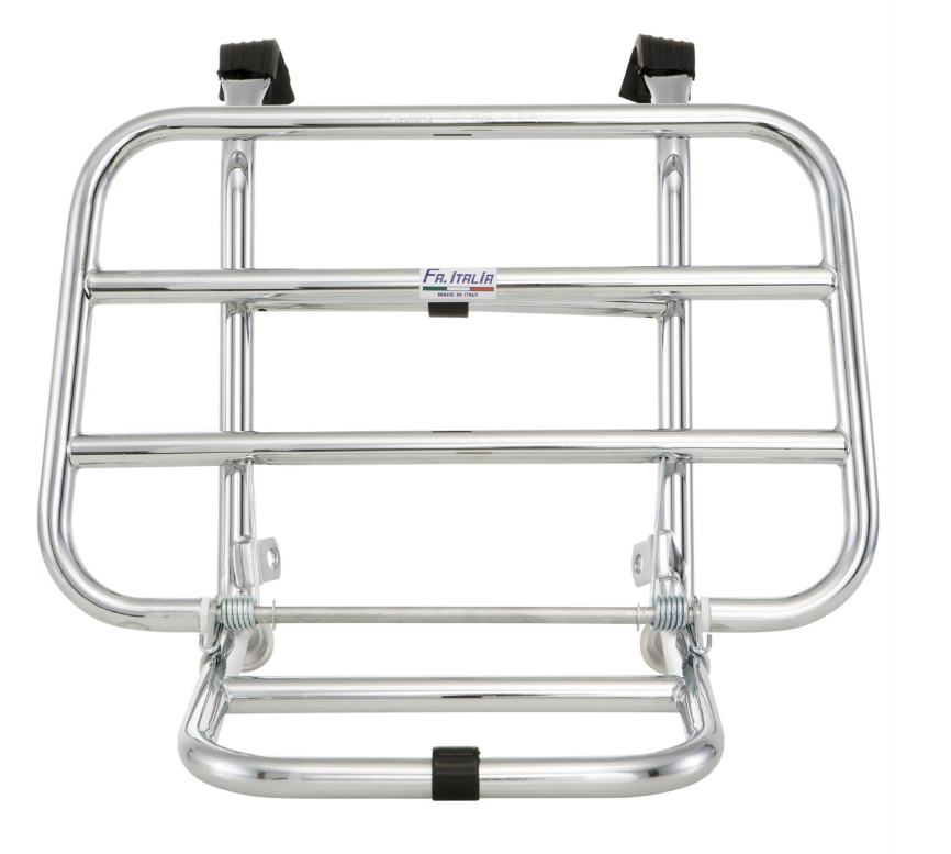 Portaequipajes delantero para Vespa PX 80-200cc, plegable, cromado