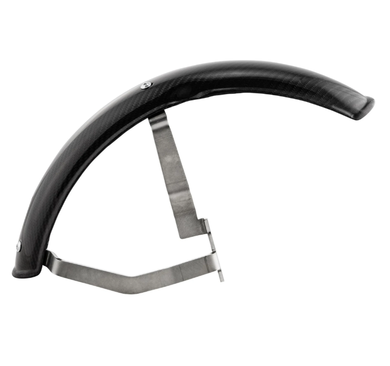 Guardabarros 2.0 Garelli EVO II para Vespa PX 80-200ccm, carbono transparente, soporte de acero inoxidable