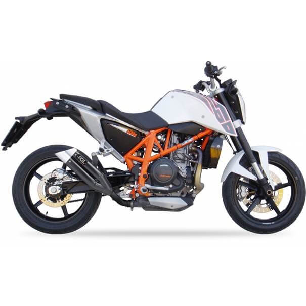 IXIL Hyperlow negro XL silenciador trasero KTM Duke 690, acero inoxidable, Dualexit, homologado E