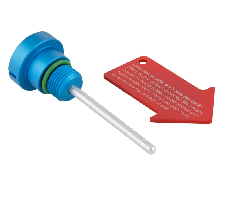 Tapón de llenado de aceite de motor para Vespa GTS Super 125cc 4T LC Euro 3 (09-16), azul mate