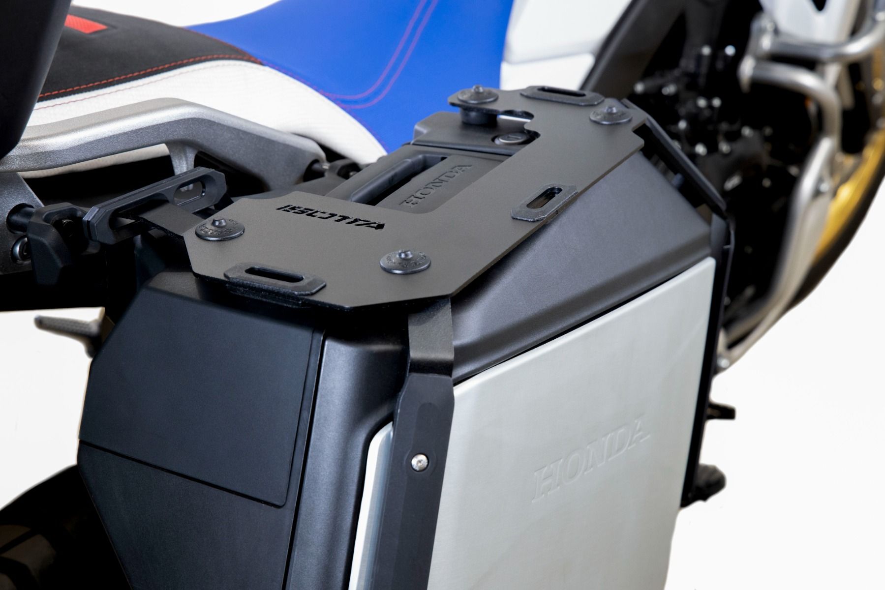 Portaequipajes para maletas laterales Honda XL 750 Transalp /NT 1100 /ADV 750 /NC 750 X, aluminio, negro