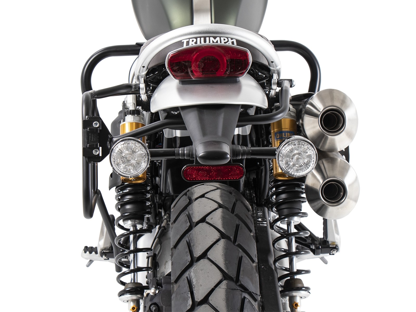 Portaequipajes lateral fijo izquierdo negro para Triumph Scrambler 1200 XC (2019-)