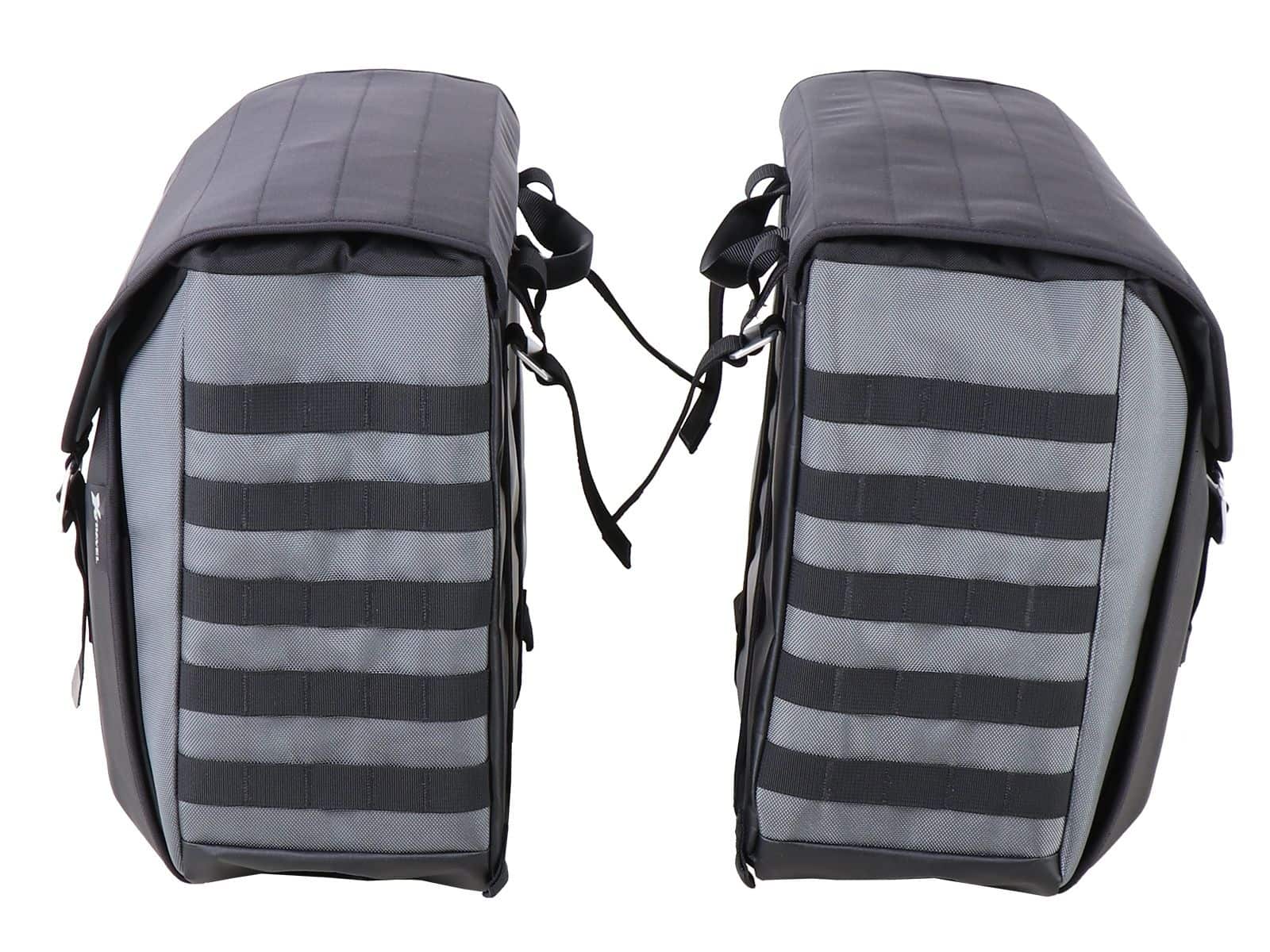 Juego de maletas laterales Xtravel Basic incl. 2 placas adaptadoras universales para portamaletas laterales tubulares