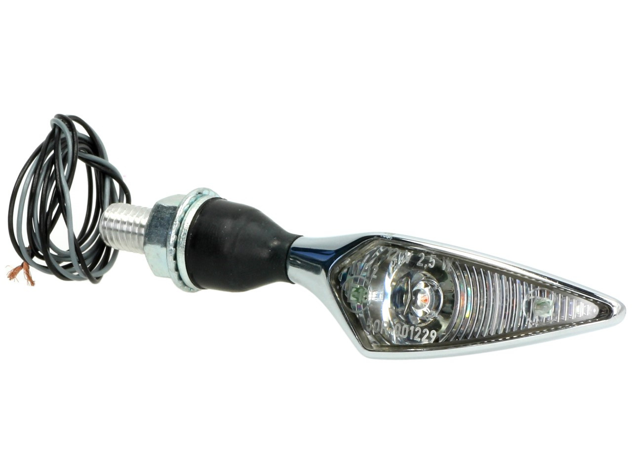 Indicador Kellermann, rombo, acero, LED, VL/HR, 12 V, cromo brillante, M8x20, homologado E