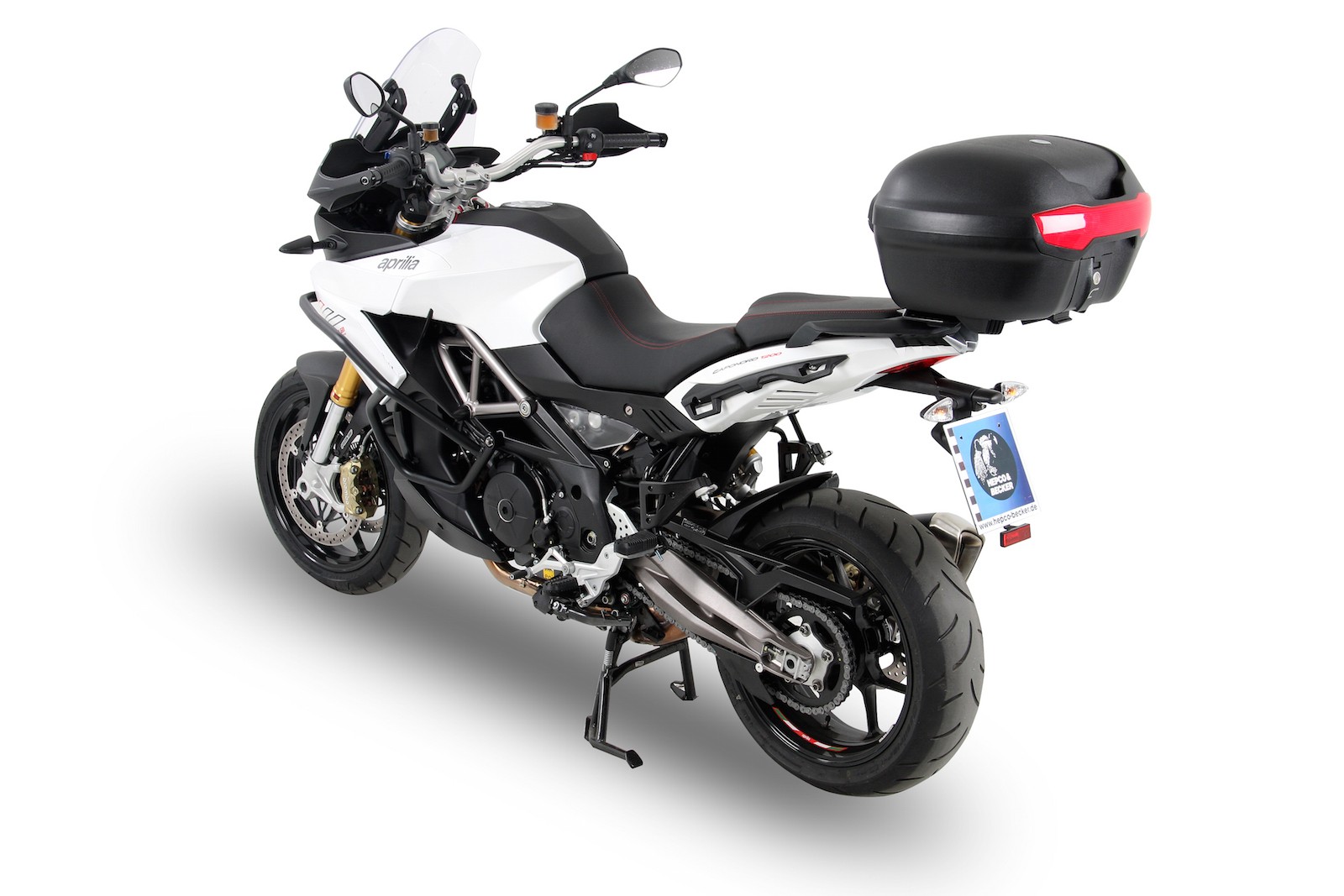 Alurack topcase carrier negro para Aprilia Caponord 1200 (My.13-16) Hepco & Becker