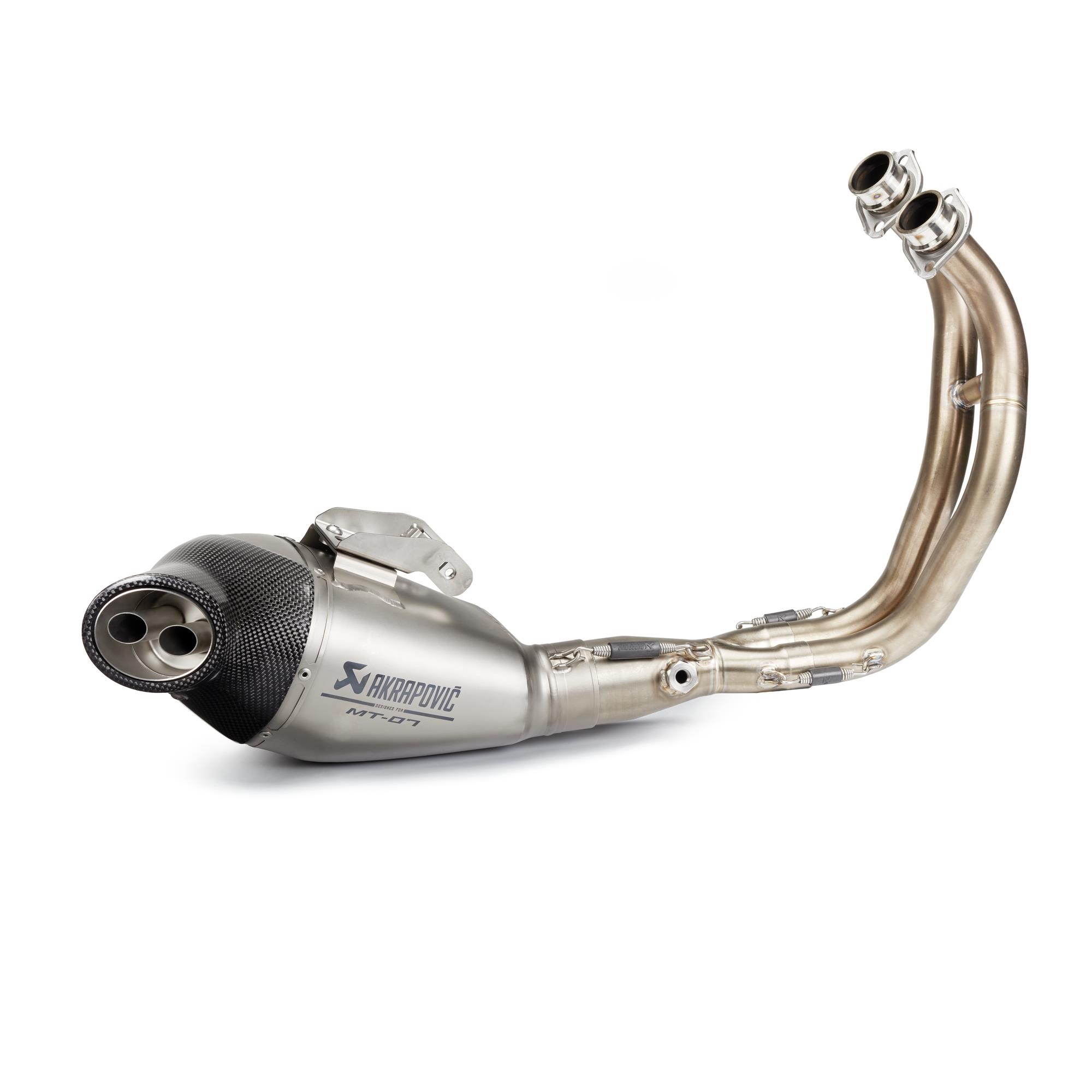 Sistema de escape completo con silenciador de titanio para MT-07 Akrapovic