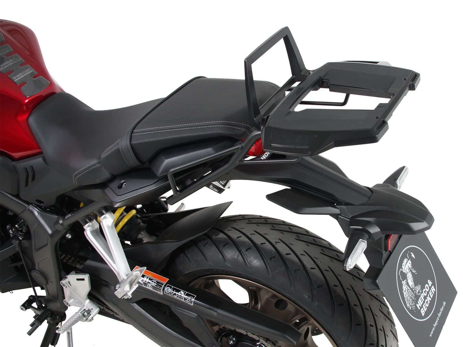 Portamaletas de aluminio negro para Honda CBR 650 R (19-20) Hepco & Becker