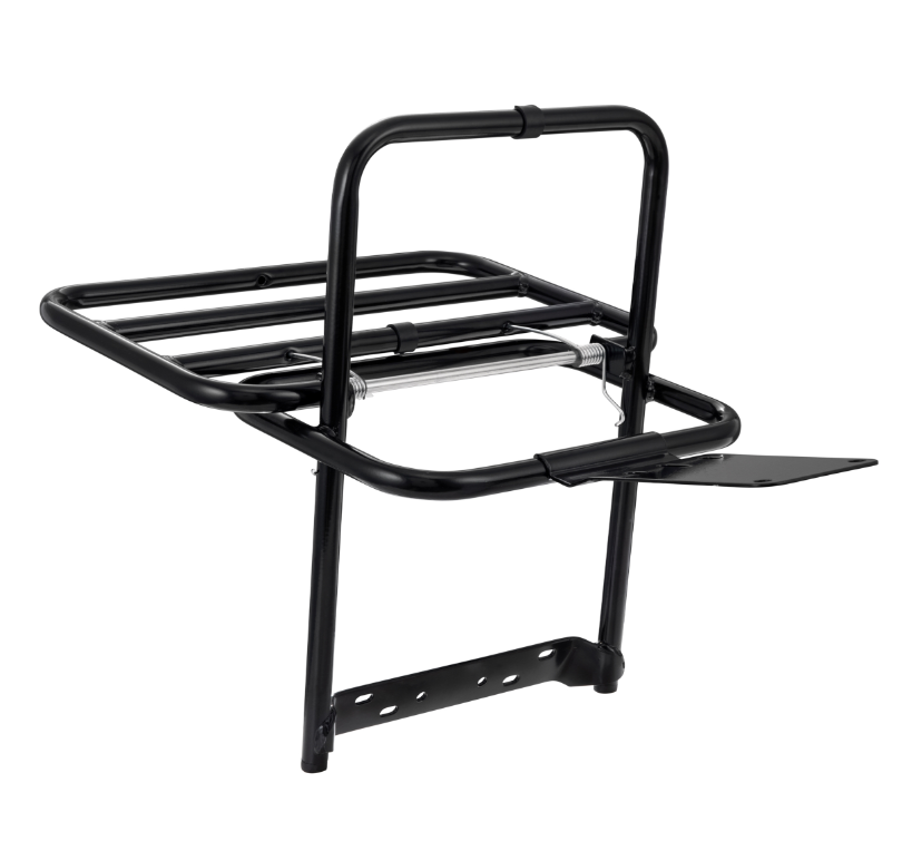 Portaequipajes trasero para Vespa PX 80-200cc, plegable, negro