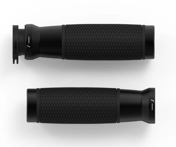Puños RIZOMA Urlo RS Ø 22/24 mm L 128 mm para Vespa GTS/GTS Super/GTV, negro anodizado