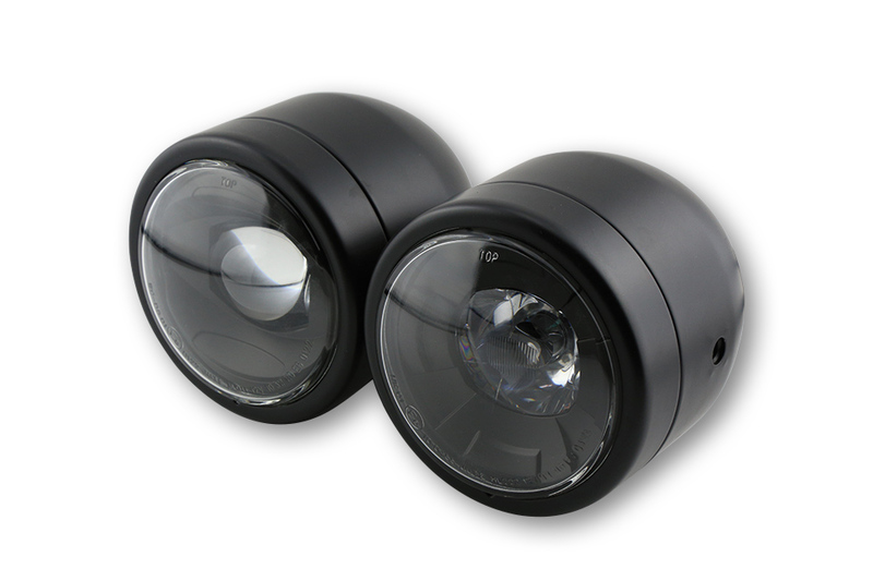 HIGHSIDER faro inteligente Twin LED Negro Montaje lateral, homologado E (1ud.)