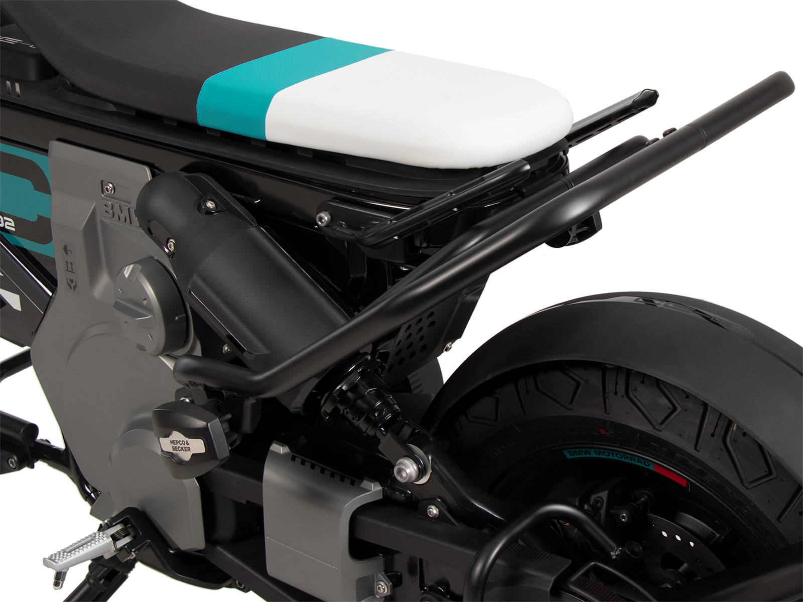 Barra de protección trasera negra para BMW CE 02 (23-) Hepco & Becker