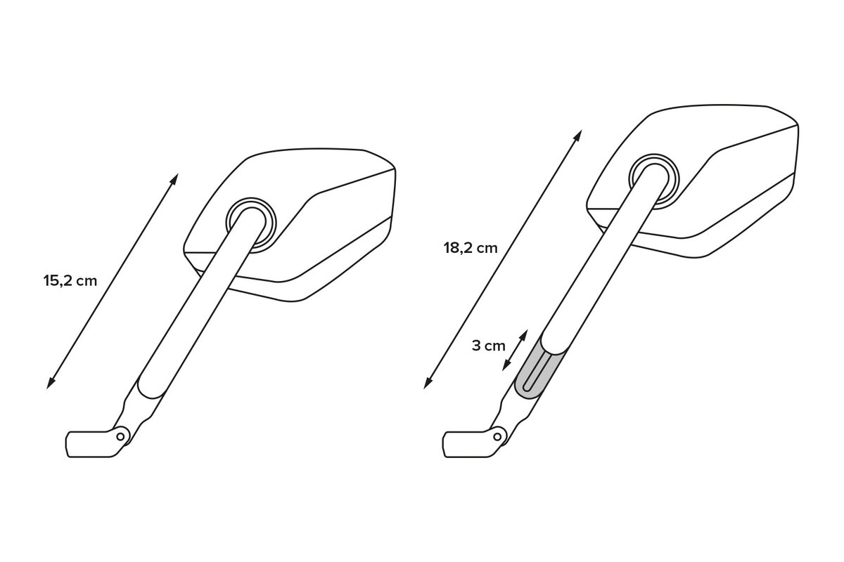 SW-Motech Juego de retrovisores Sport cortos para Yamaha MT-09 (24-) - SW Motech