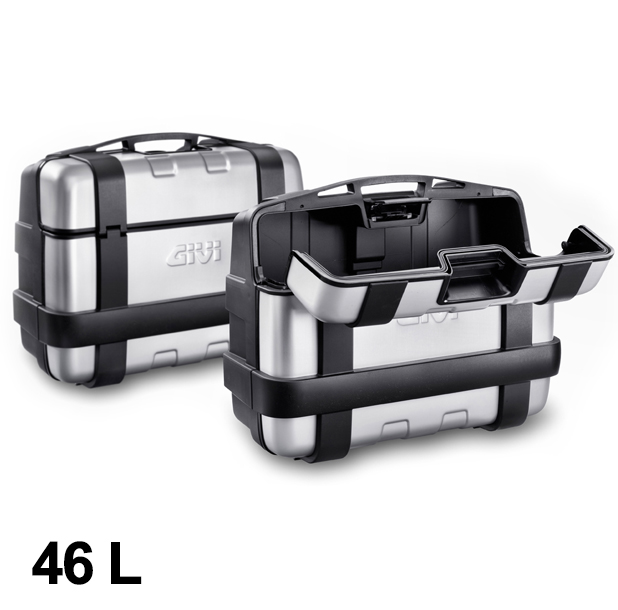 Givi Case Set Trekker 46L negro Alu Monokey