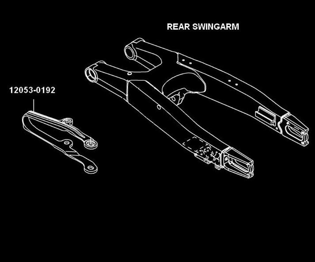 Guía de cadena reforzada KX450F 2015 Original Kawasaki