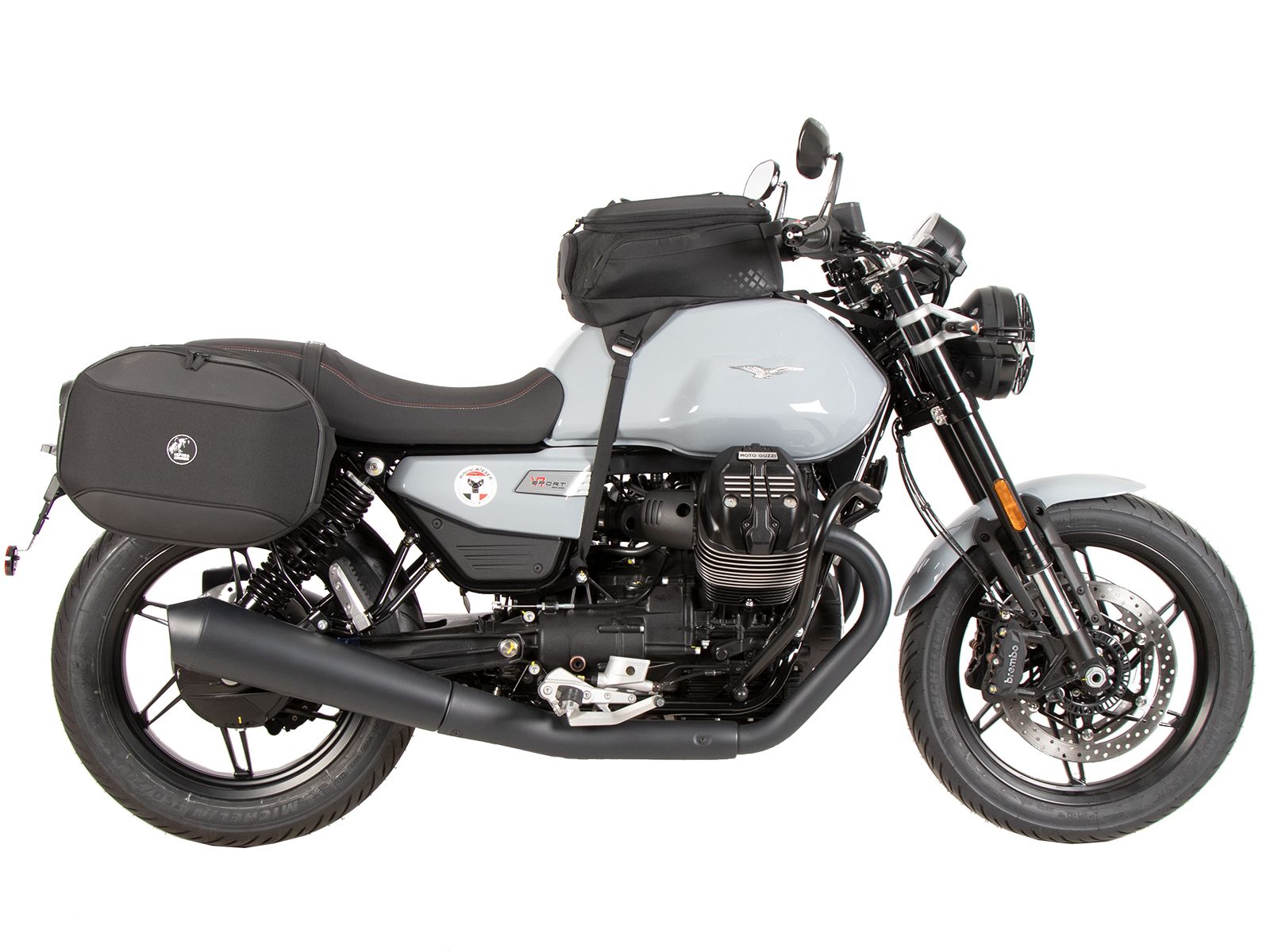 Soporte lateral C-Bow negro para Moto Guzzi V7 850 Special (25- ) Hepco & Becker