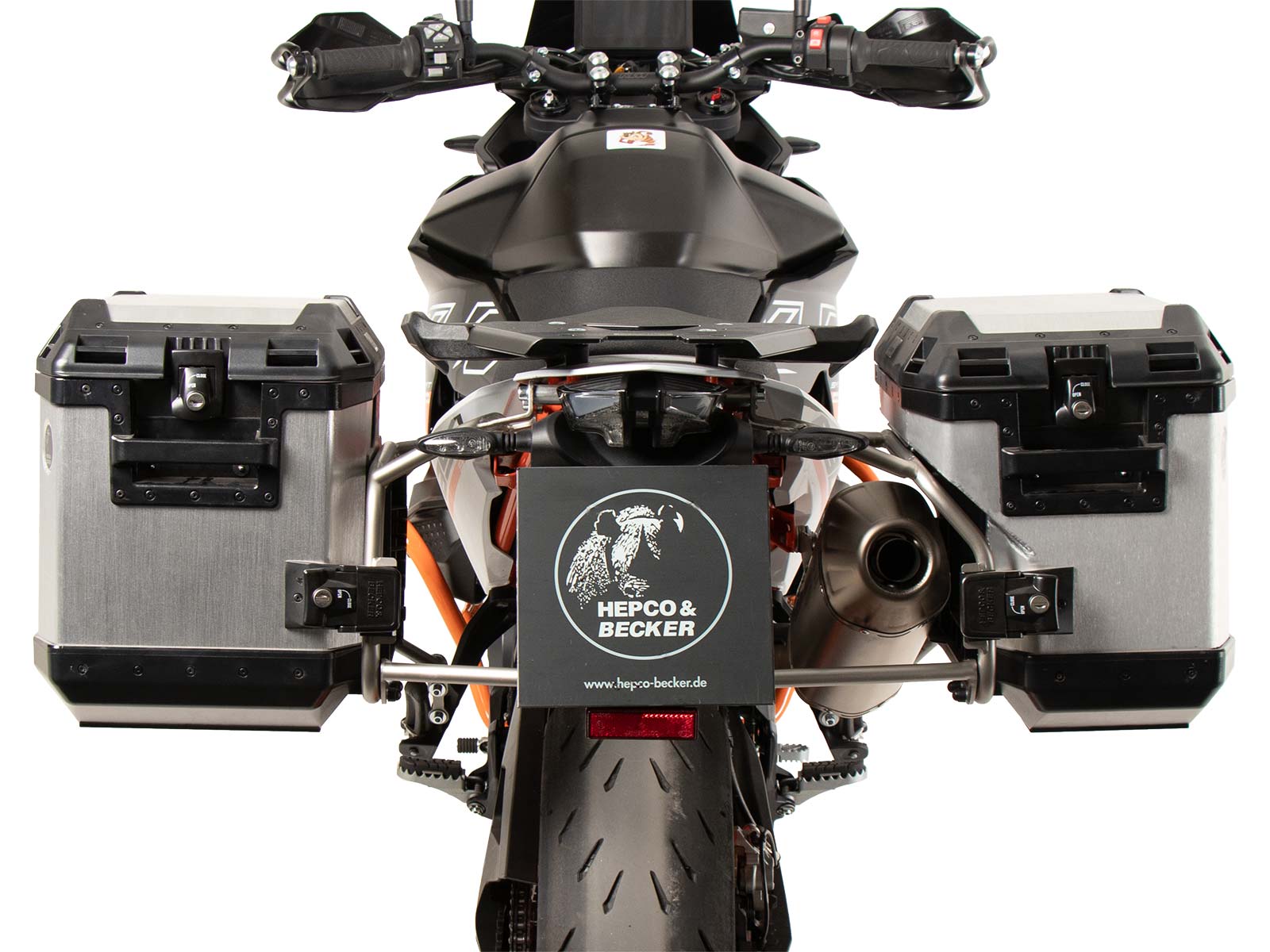 Juego maletas laterales recorte acero inoxidable para KTM 890 SMT (23-) Hepco & Becker