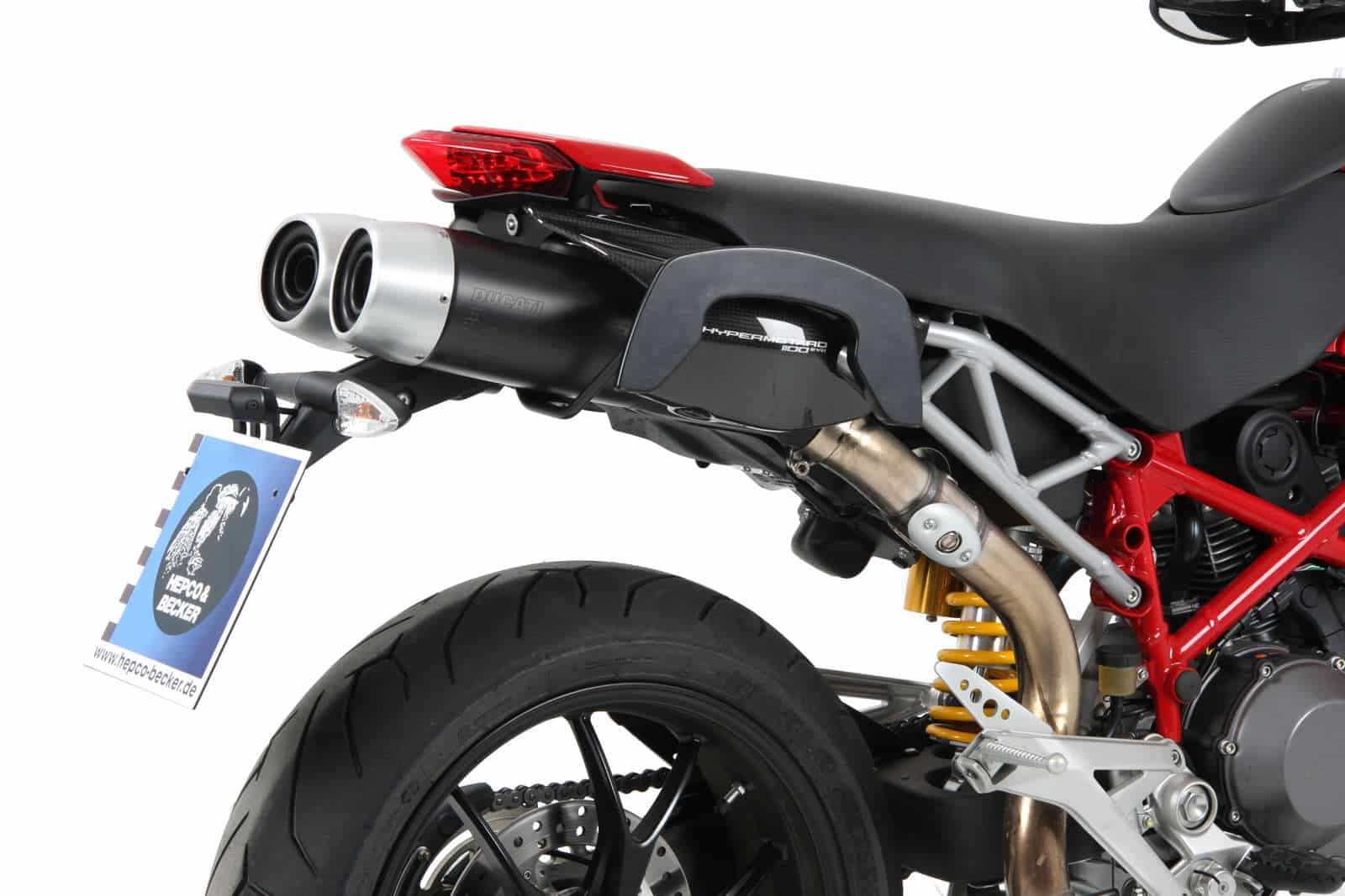 Soporte lateral C-Bow negro para Ducati Hypermotard 796 /1100 Evo/SP (07-12) Hepco & Becker