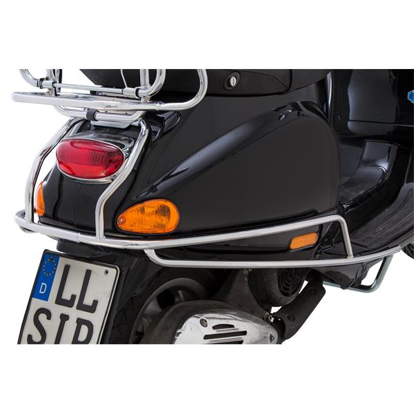 Barra protectora trasera cromada para Vespa ET2/ET4/LX/LXV/S 50-150cc Cuppini