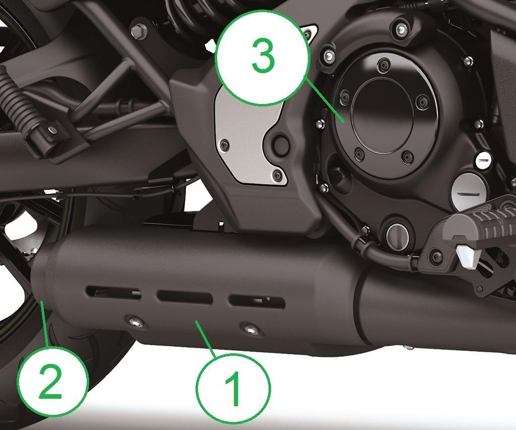 Embellecedor de escape cromado para Vulcan S (Bj.15-19) Original Kawasaki