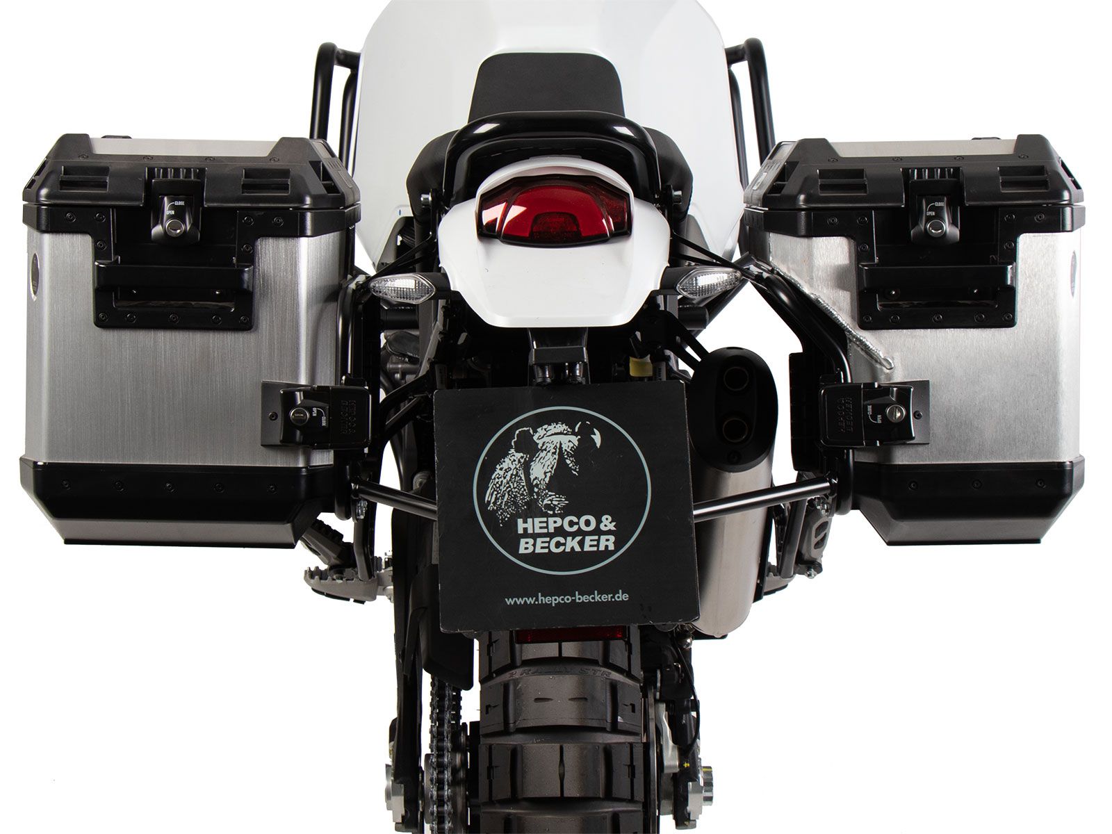 Juego portamaletas Portamaletas incl. juego portamaletas Xplorer Cutout plateado para Ducati Desert X (22-)