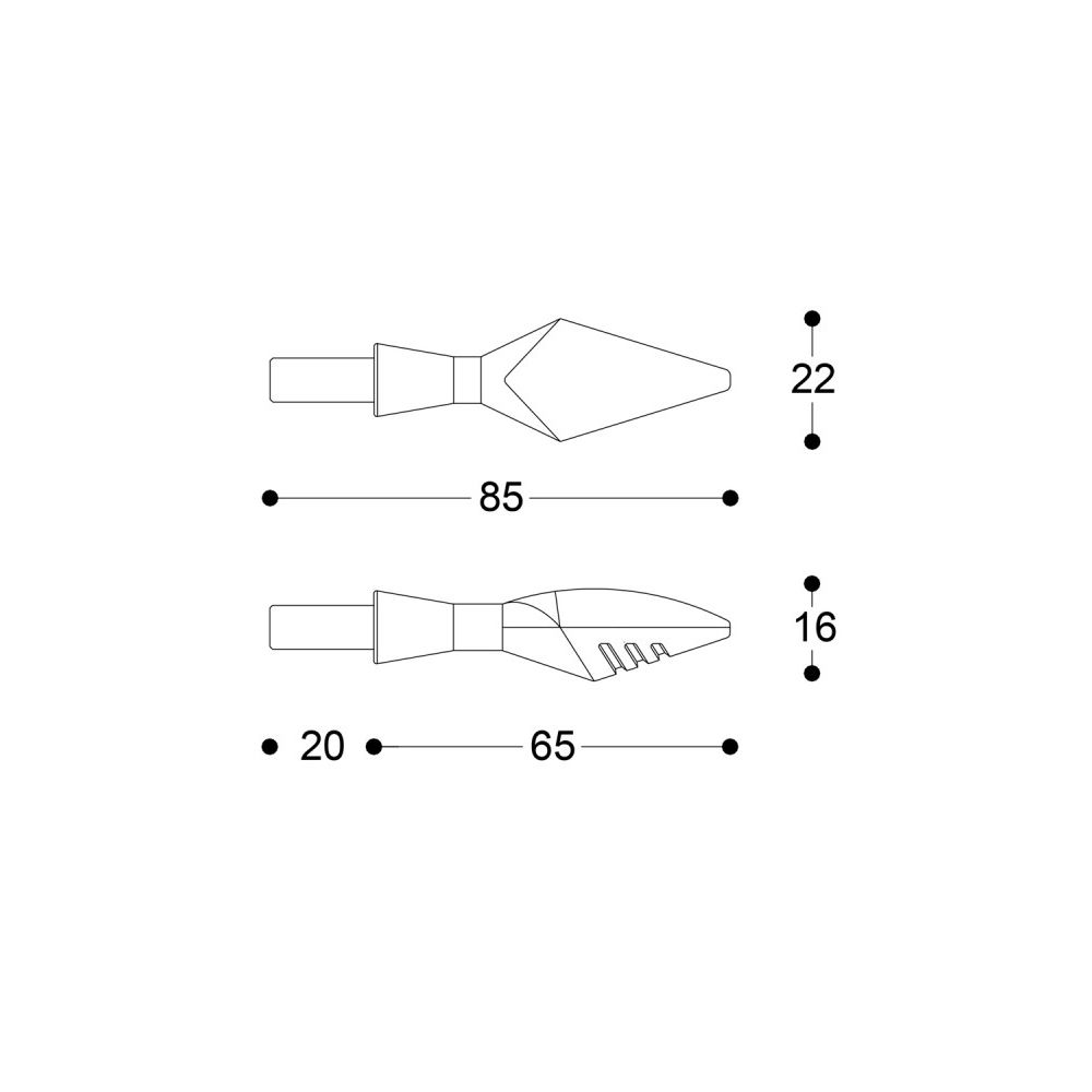 Indicador Barracuda X-LED B-LUX plata