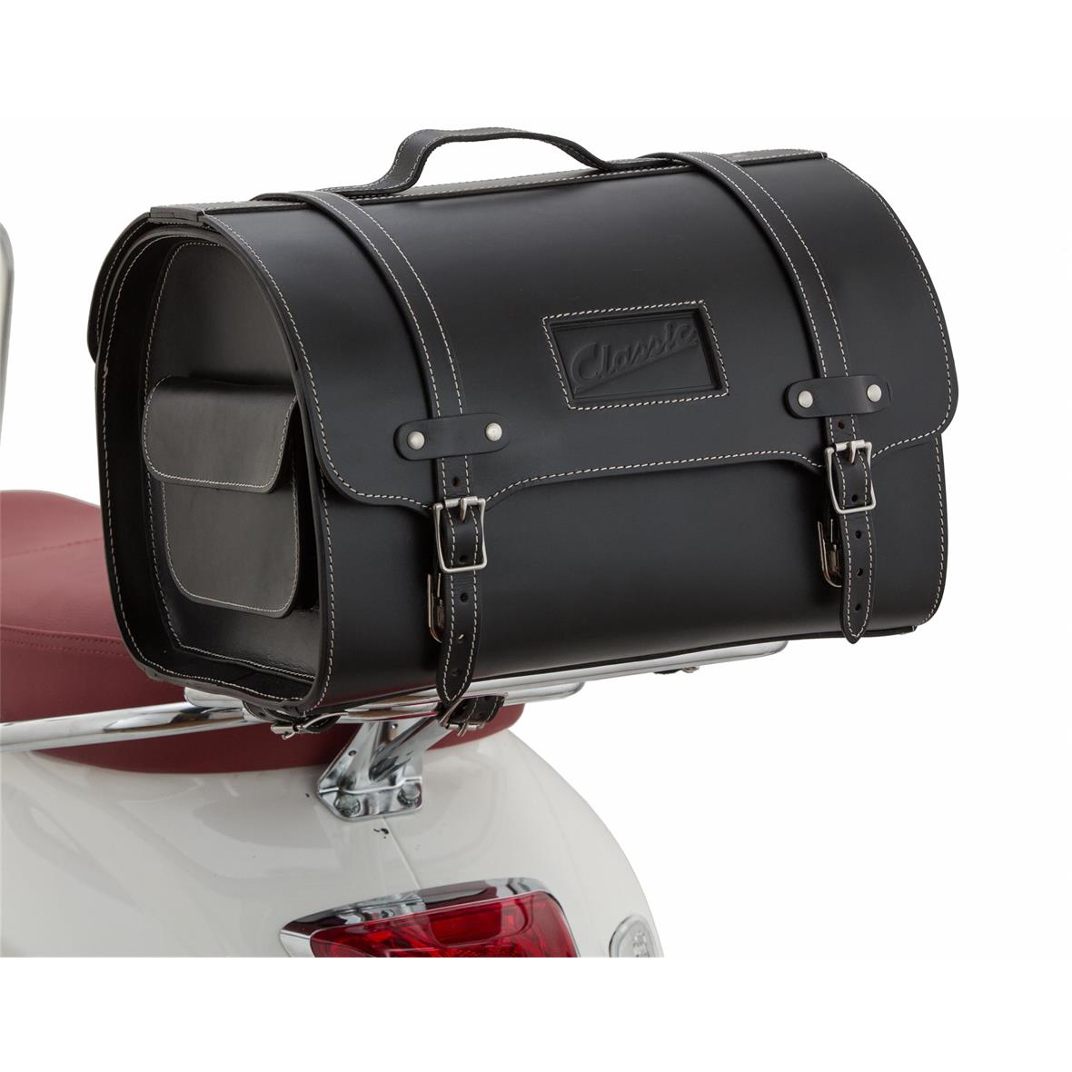 Funda de cuero "Classic" para Vespa - negra