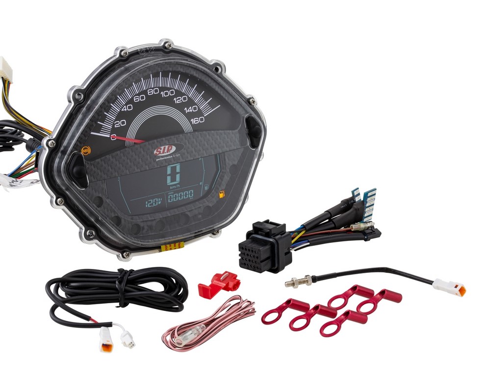 Cuentavueltas/cuentakilómetros para Vespa GT/GT L 125/200cc/ GTS 125cc, aspecto de carbono
