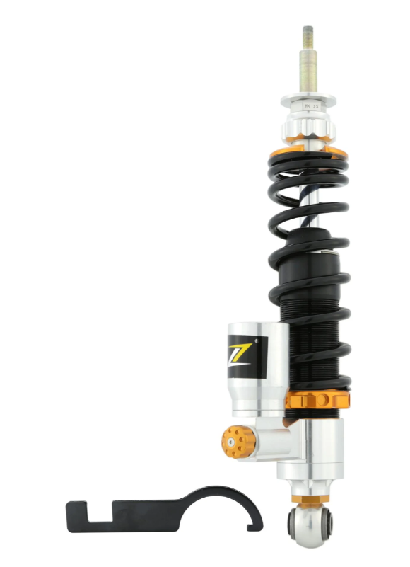 Amortiguador trasero ZELIONI para Vespa LX/LXV/S 125/150cc, plata/naranja/negro