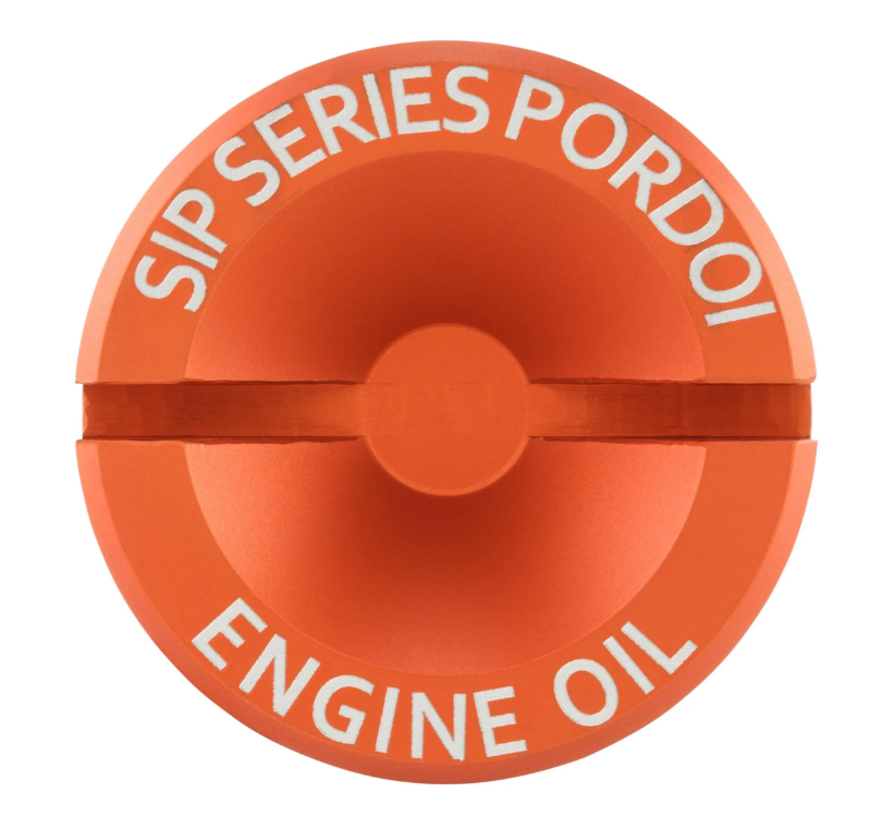 Tapón de llenado de aceite de motor para Vespa GTS Super 125cc 4T LC Euro 3 (09-16), naranja mate