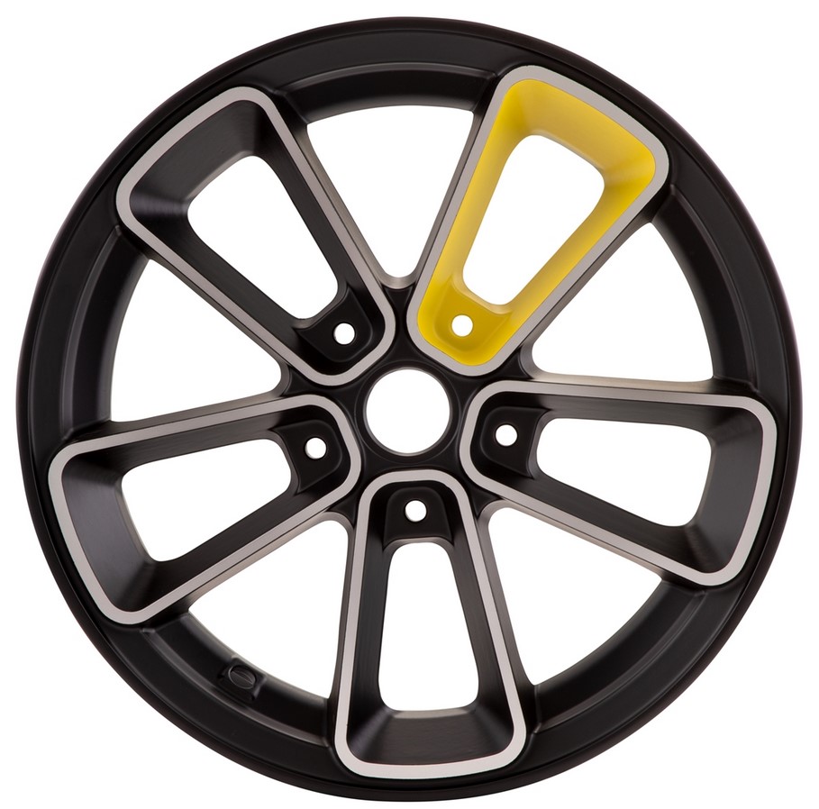 Llanta delantera/trasera 12" para Vespa GTS/GTS Super/GTV/GT 60/GT/GT L 125-300cc, negro/amarillo