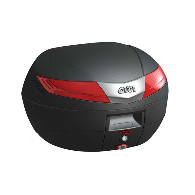 V40 MONOKEY Topcase 40 litros negro mate con reflectores rojos Givi